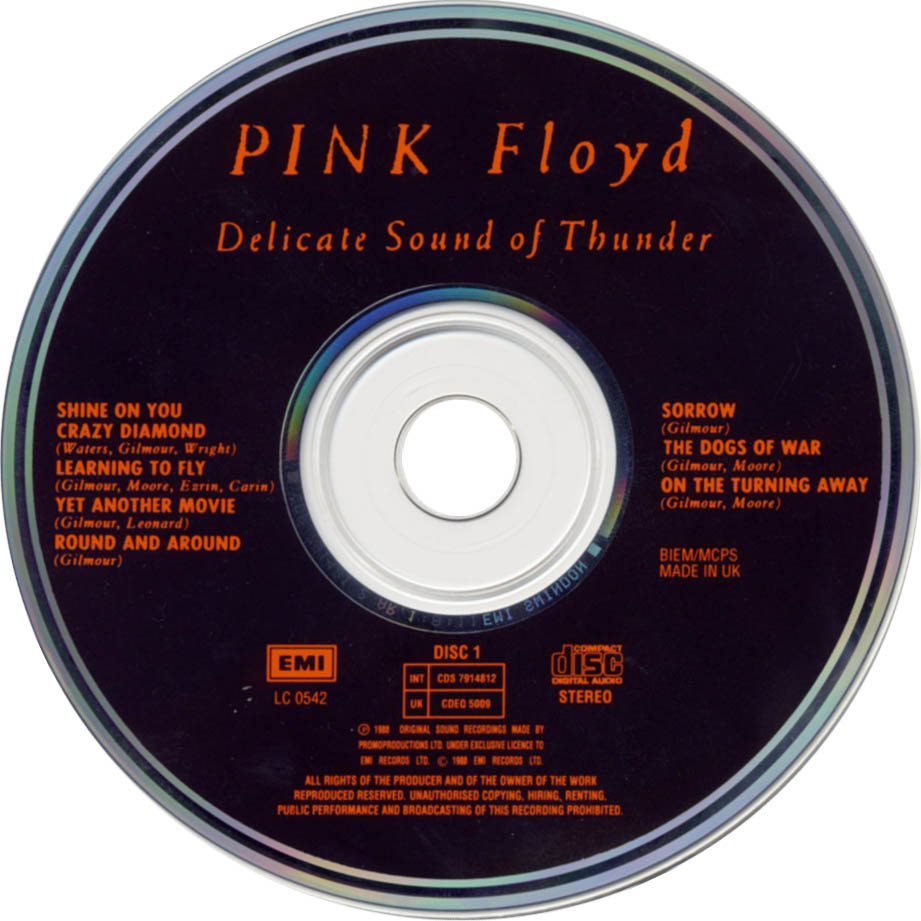 Pink floyd delicate sound of thunder threadspooter